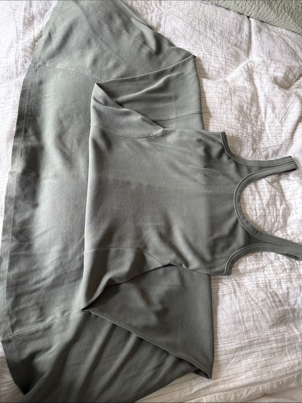 Marine Layer Ribbed Sage Maxi Tank Dress - Picture 4 of 4
